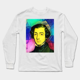 Alexis de Tocqueville Colourful Portrait | Alexis de Tocqueville Artwork 7 Long Sleeve T-Shirt